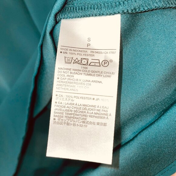 New BR Essential Short Sleeve Blouse Dark Teal Green Small $65 - Picture 4 of 5